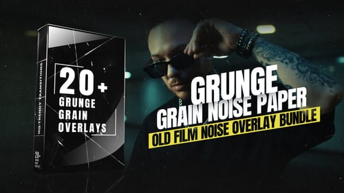 Grunge Grain Noise Paper Overlays-Old Film Noise Overlay Bundle | DR