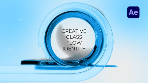 Elegant Glass Flowing Logo Intro Animation