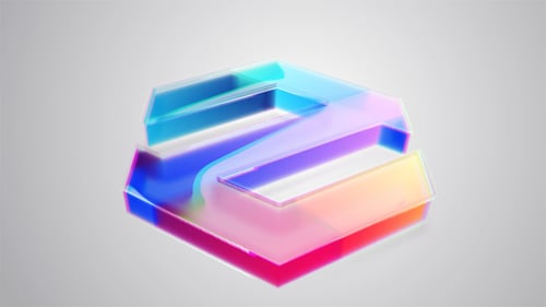 Abstract Glass Prism Logo Reveal Animation