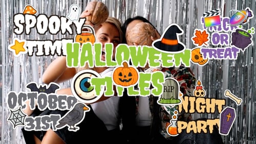 Cute Halloween Stickers Titles