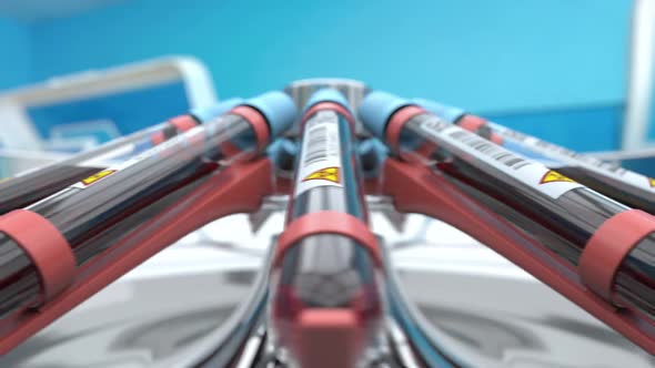 Loop Animation of Testing Blood in the Test Tubes in the Research ...