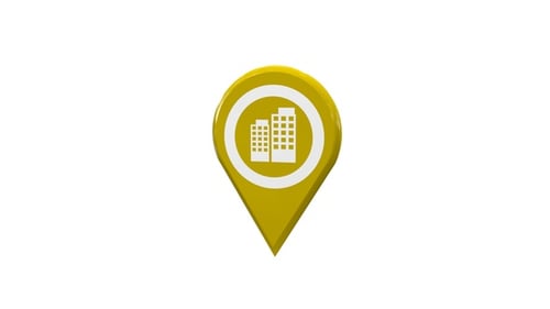 Mapa 3D de ubicación del apartamento, color amarillo V4