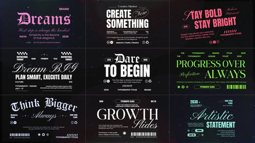 Bold and Elegant Animated Typography Titles with Cinematic Flair