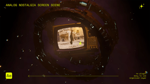 Analog Nostalgia Screen Scene Mockup