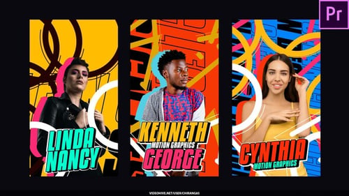 Animated Motion Poster Stories For Premiere Pro