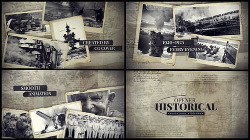 Vintage History Photo Slideshow Opener Presentation