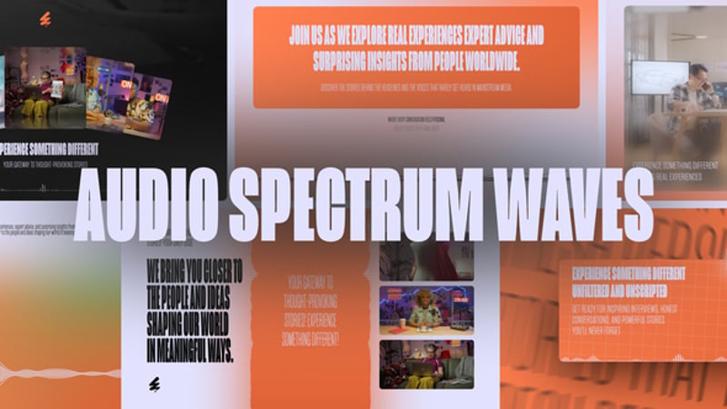 Audio Spectrum Waves MOGRT, Video Displays ft. audio visualizer & audio ...