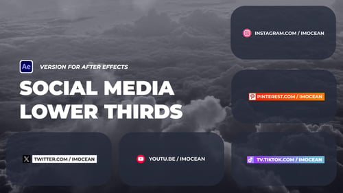 Colorful Social Media Lower Thirds
