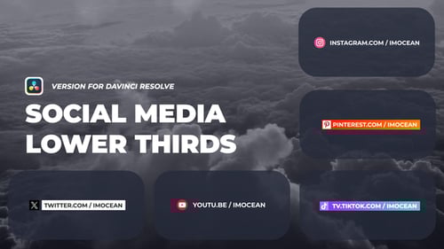 Colorful Social Media Lower Thirds | DaVinci Resolve