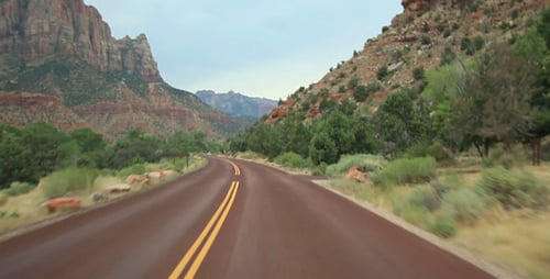 Drive at Zion National Park part 03 Full HD