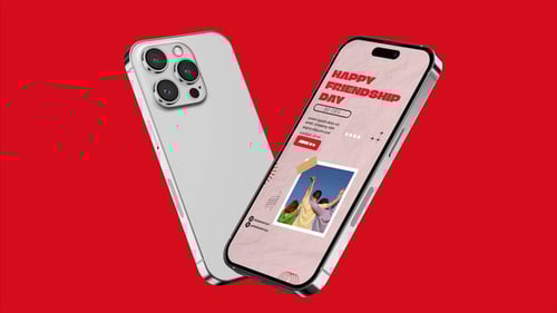 Vertikale Aktion zum Tag der Freundschaft