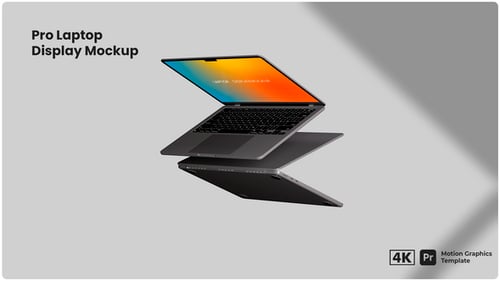 Pro Laptop Display Mockup MOGRT