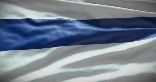 Blue White Blue Russia anti war flag waving