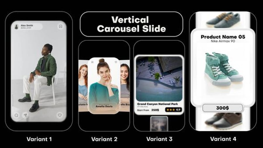 Dynamic Vertical Carousel Slides for Social Media and E-commerce Apps ...