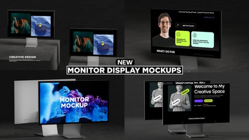 Monitor Mockup | Web Promo MOGRT!
