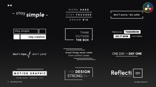 Text Minimal Titles \ DR