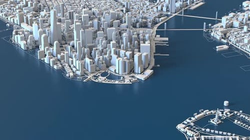 Animated 3D City Map Flyover
