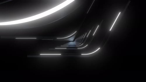 4k Schwarz-Weiß-Neonmuster 3