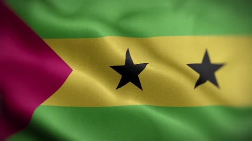 Sao Tome and Principe Waving Flag Loop