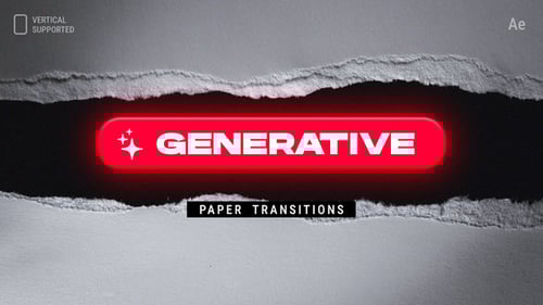 Generative Paper Transitions | Vertical | After Effects