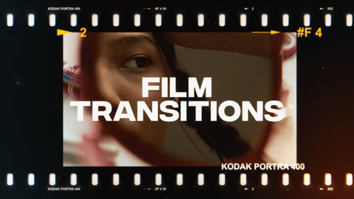 Retro Film Transitions Pack with Cinematic Overlays