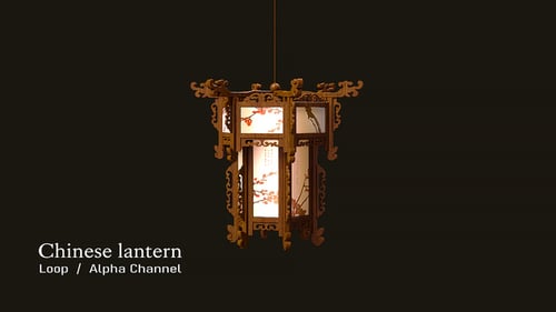Elegant Rotating Traditional Chinese Lantern with Blossom Art