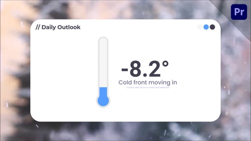 Clean Animated Weather Forecast Display