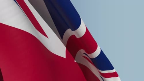 Realistic Waving United Kingdom Flag Animation