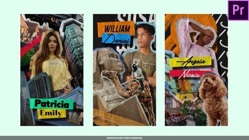 Dynamic Photo Collage Stories Opener with Bold Typography