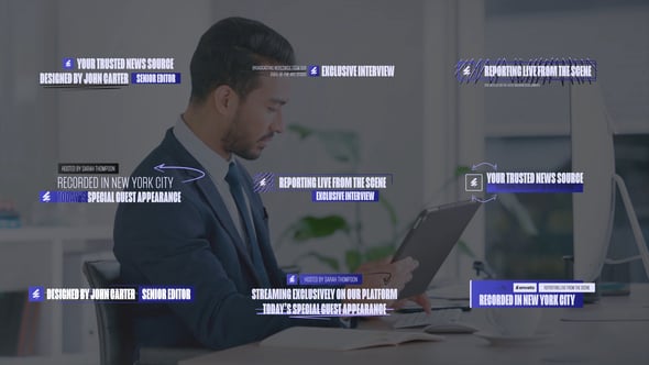 Name Tag Lower Third Labels MOGRT, Elements ft. name plate & names - Envato