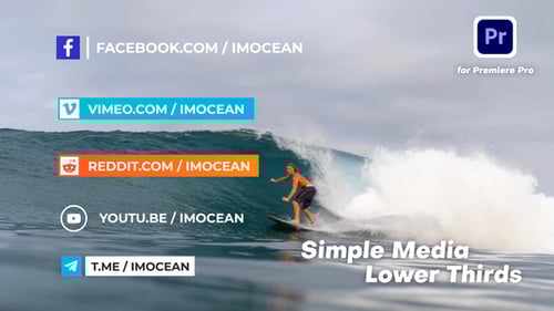 Modern Social Media Lower Thirds with Simple Animation