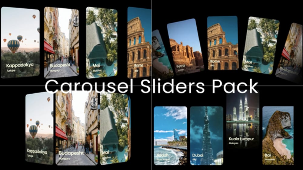 Dynamic Carousel & Slider Gallery MOGRT, Video Displays ft. photo ...