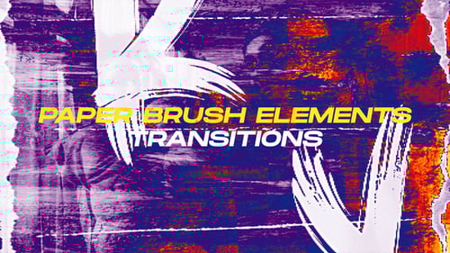 Paper Brush Elements Transitions