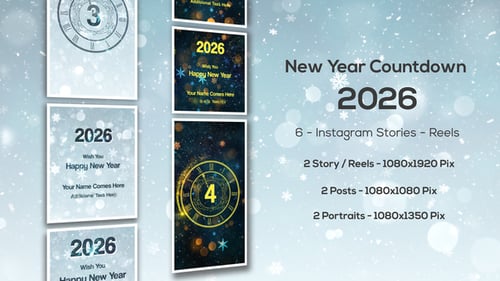 Animated New Year Celebration Countdown for Instagram Stories