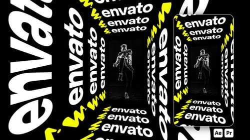 Kinetic Typography Logo Tunnel Vertical Reveal