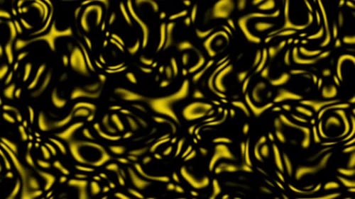 Abstract Flowing Yellow Liquid Waves Background Loop