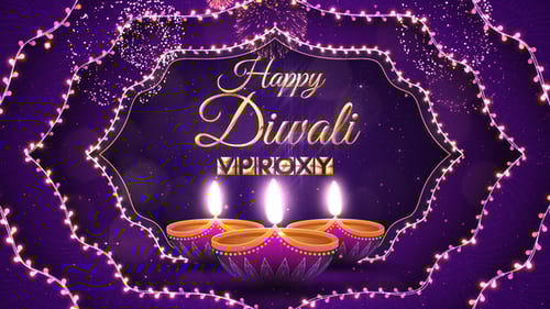 Diwali Greetings Festival Card Animation