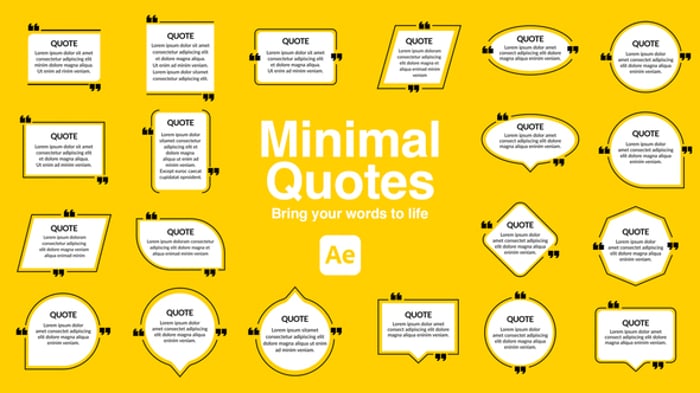 Quote Animation Editable Video Templates - Envato