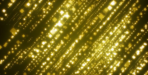 Golden Sparkling Diamond Particles Abstract Motion Background