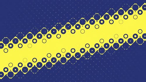 Dynamic Geometric Halftone Circles Transition Reveal