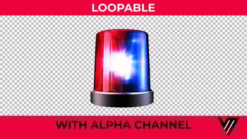 Red And Blue Flashers Siren