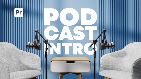 Sleek Podcast Studio Intro with Animated Glass Speaker Panels, Openers ...
