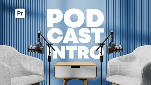 Modern Podcast Intro | Glass Title Opener MOGRT