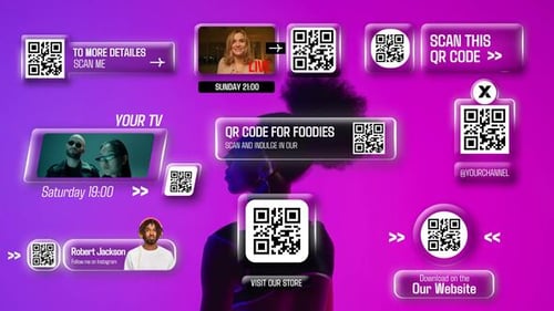 Liquid QR Code Titles | MOGRT