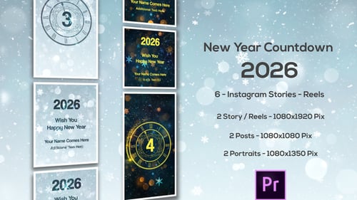 New Year Countdown 2026 - Instagram Stories - Premiere Pro