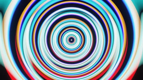 VJ Loop Bright débordements de cercles colorés