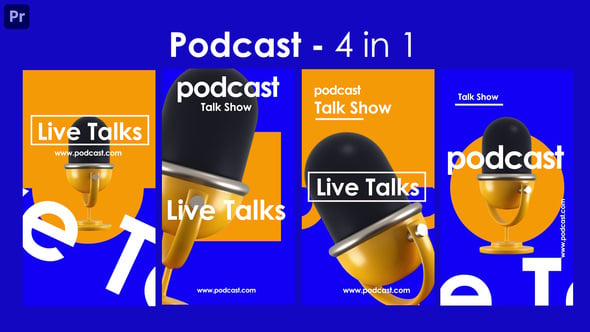 Dynamic Podcast Show Intro with 3D Microphone, Openers ft. podcast ...