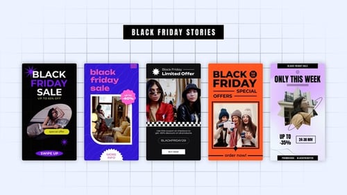 Dynamic Black Friday Sale Social Media Stories