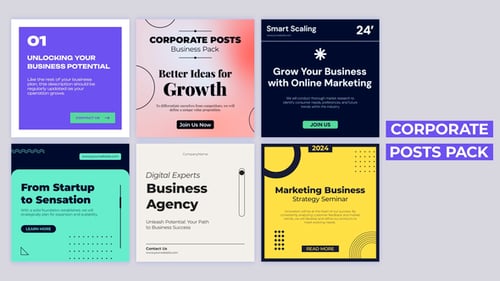 Corporate Posts Pack