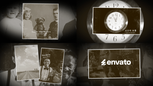 Cinematic Retro Photo Memories Slideshow